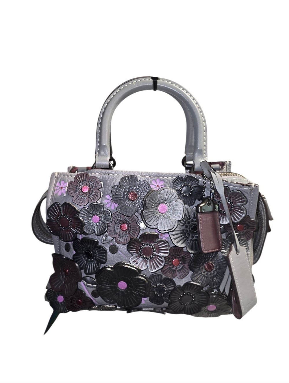Coach Rogue 25 with Tea Rose Appliques